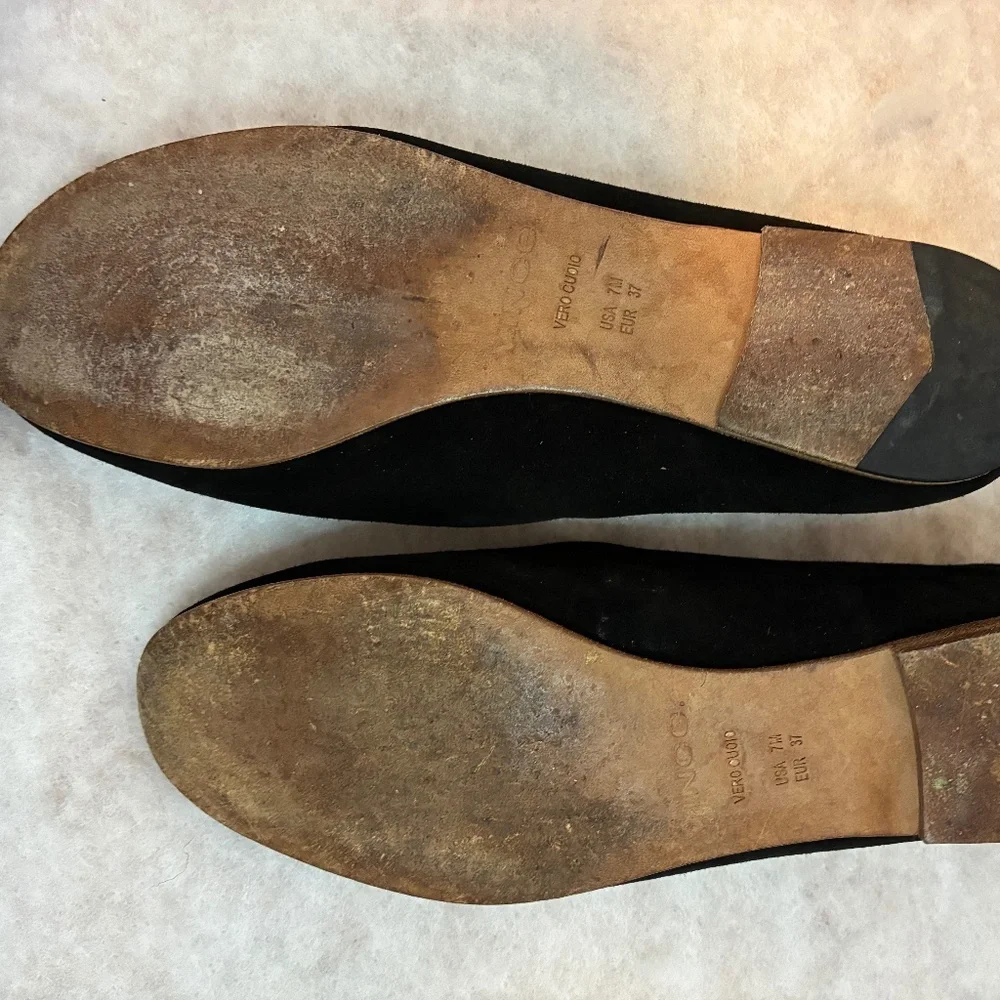 Vince Black suede loafers size 7. Genuine Leather. Good condition. Quiet Luxury